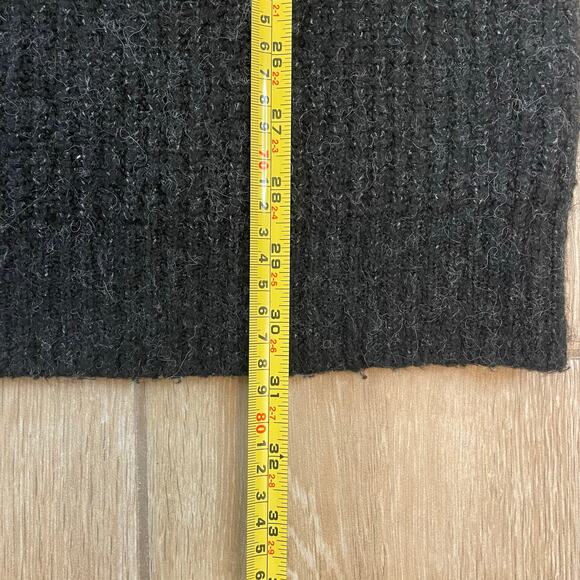 ZARA Knit Women’s Small Mock Neck Ribbed Sweater Gray Long Sleeve Wool Blend - Picture 9 of 10